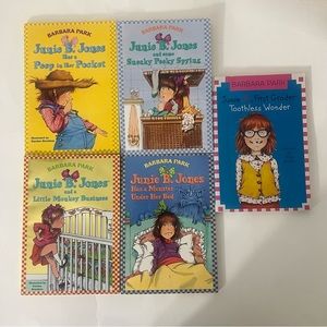 Set of 5 Junie B Jones gently used paper cover books